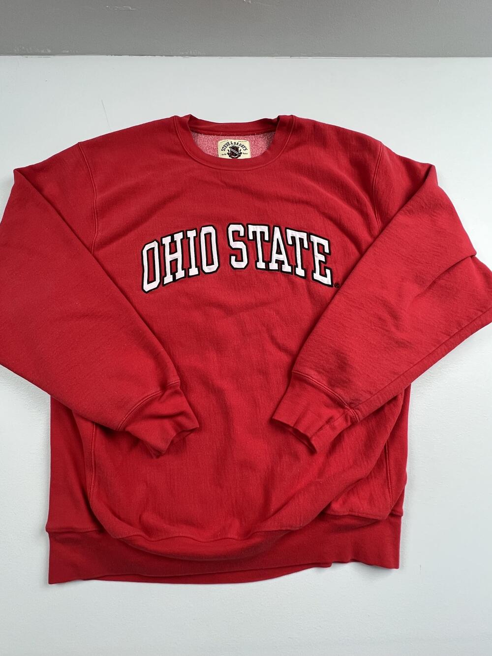 Ohio State Buckeyes Sweatshirt Mens Large Red NCAA Football Steve & Barry's